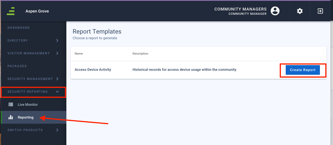Manager Create a Device Activity Report