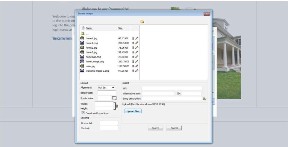 Admin/Manager - TEXT EDITOR - Homepage Images