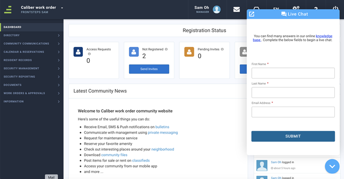 Manager - Live Chat Support Feature